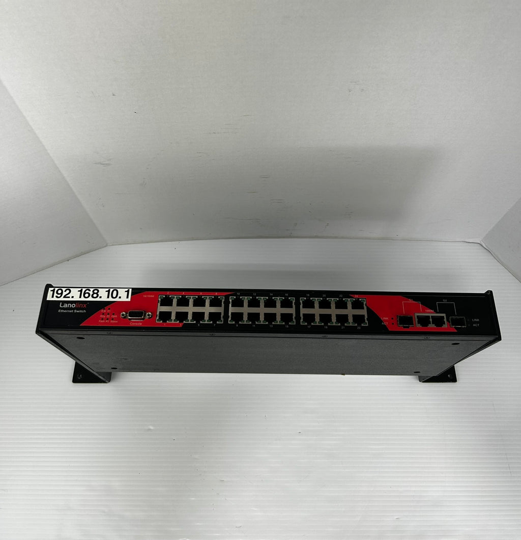 Lanolinx LNX-2602GNT 24-Port Ethernet Switch Operator Switch 100-240VAC ...