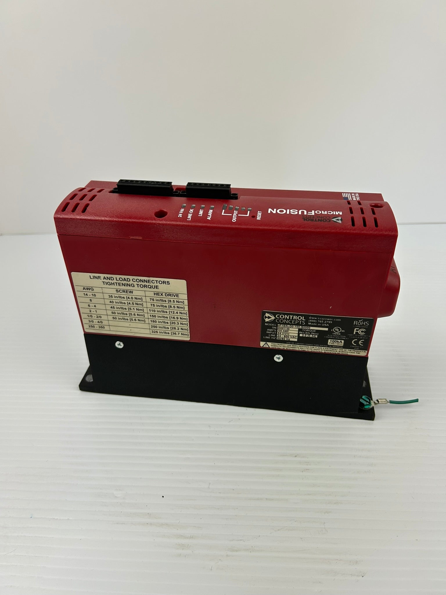 Control Concepts uF1SXLG0-100-S0000 Micro Fusion Controller 100 Amps 24V