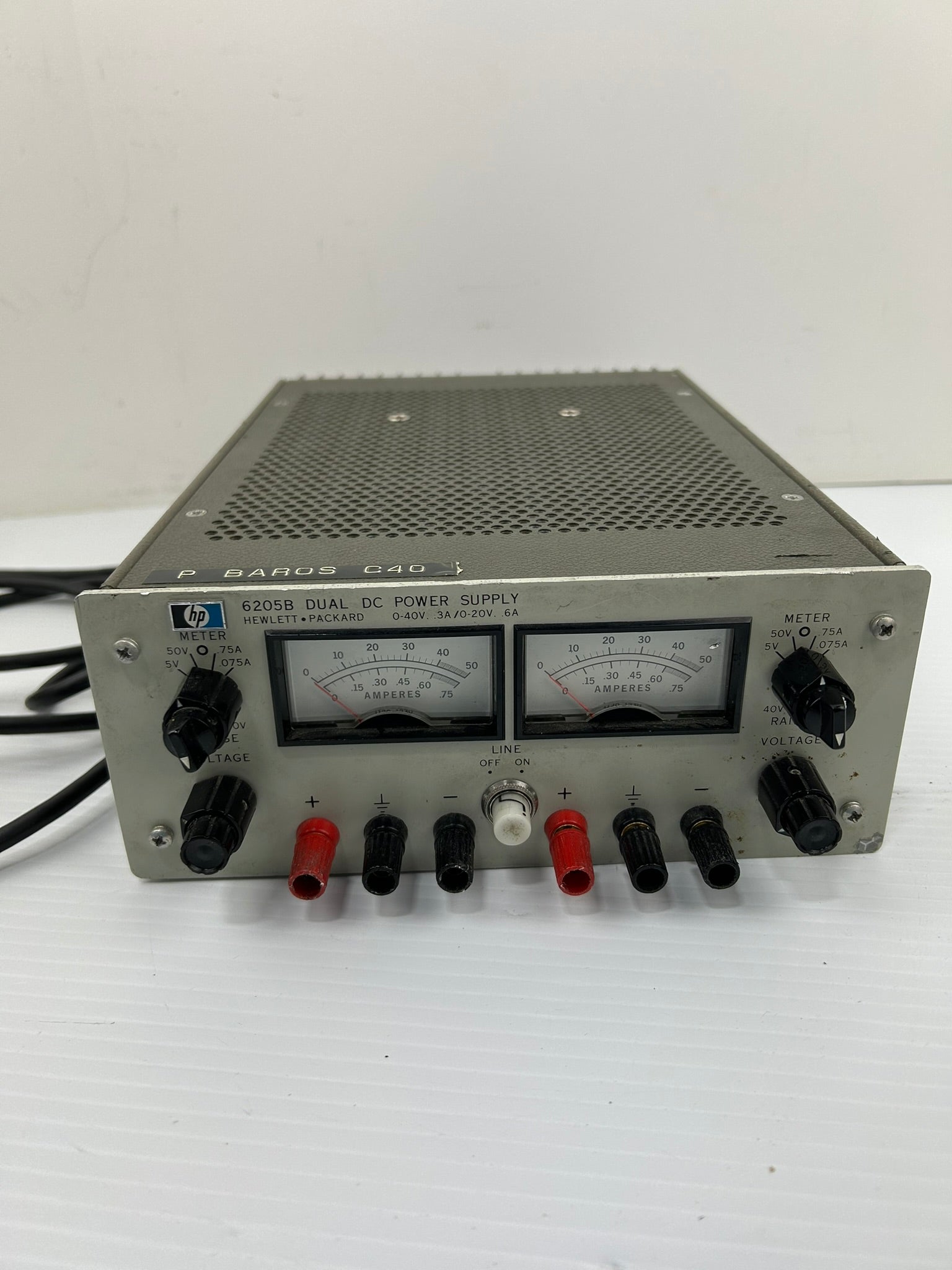 HP 6205B Dual DC Power Supply 0-40V 0-20V 6A
