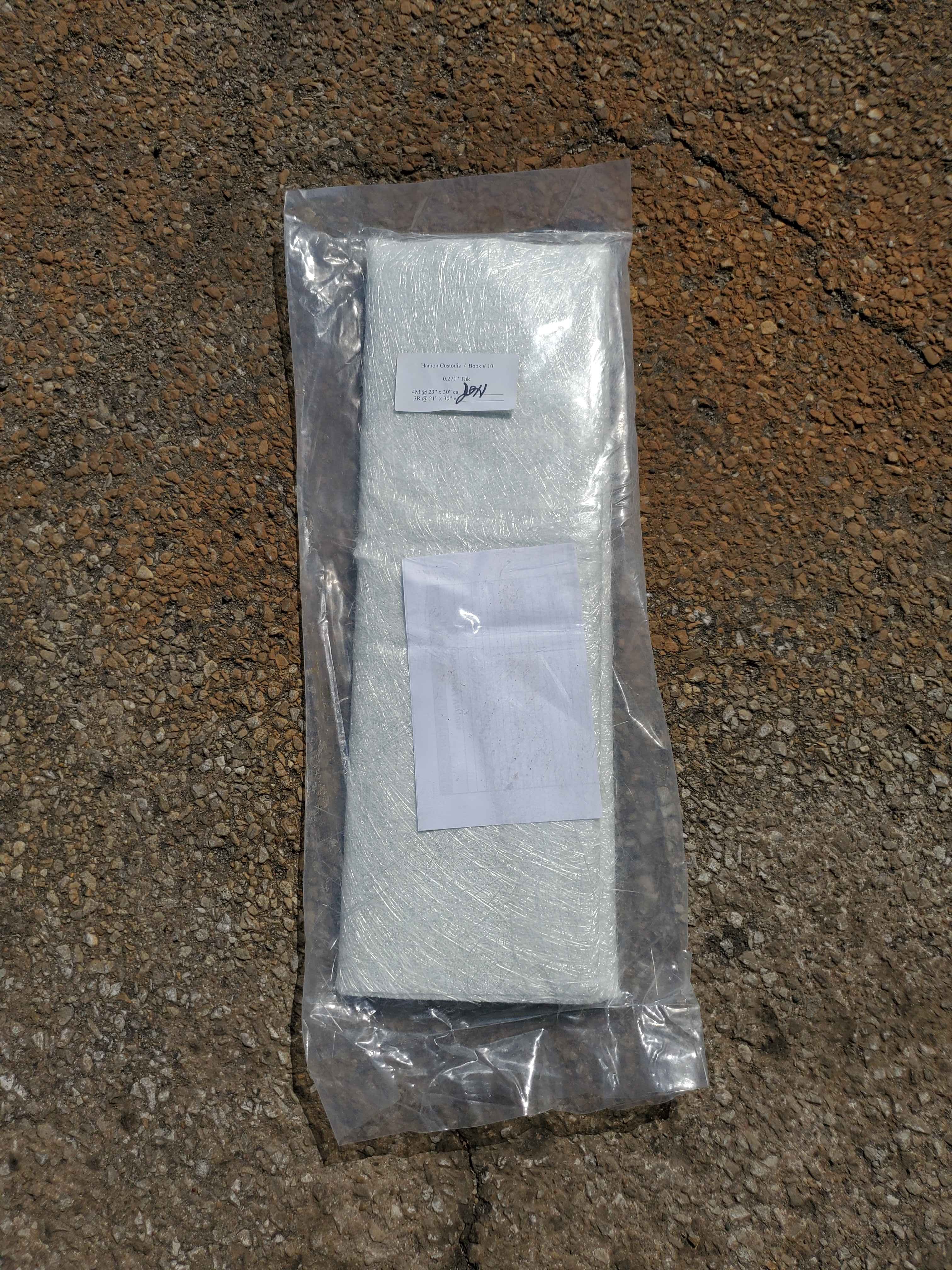 Book # 10 Fiberglass Insulation Blanket 0.271" Thick 4M @ 23" x 30"