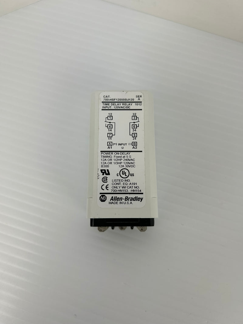 Allen-Bradley 700-HSF12050SU120 Time Delay Relay Ser A 12A