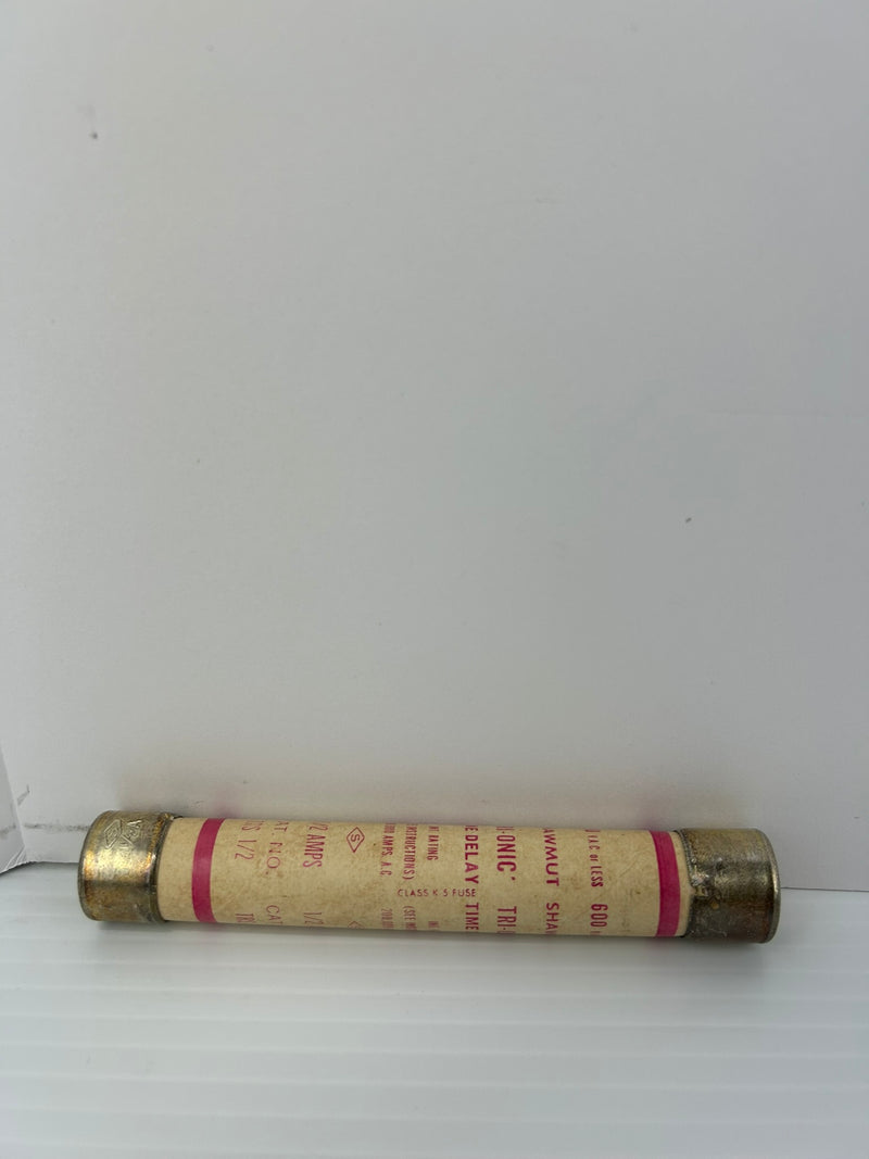 Shawmut TRS 1/2 Tri-Onic Time Delay Fuse Class K-5 600V 1/2A - Lot of 2