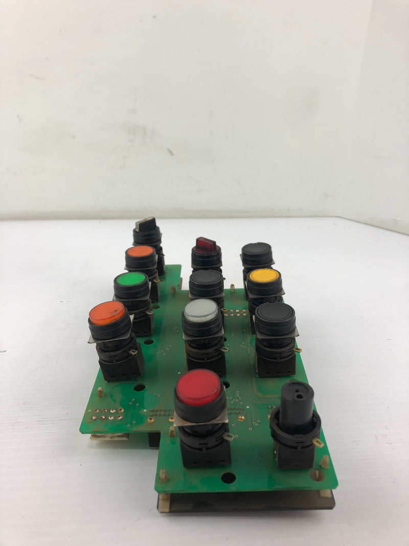 Idec PCB5278B Safety Switch Circuit Board with Switches and Push Buttons