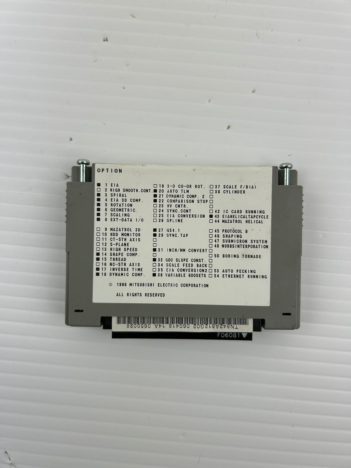 Mitsubishi MAZATROL M6Y(M) Option ROM CNC Machine Code 0549 SM06-104