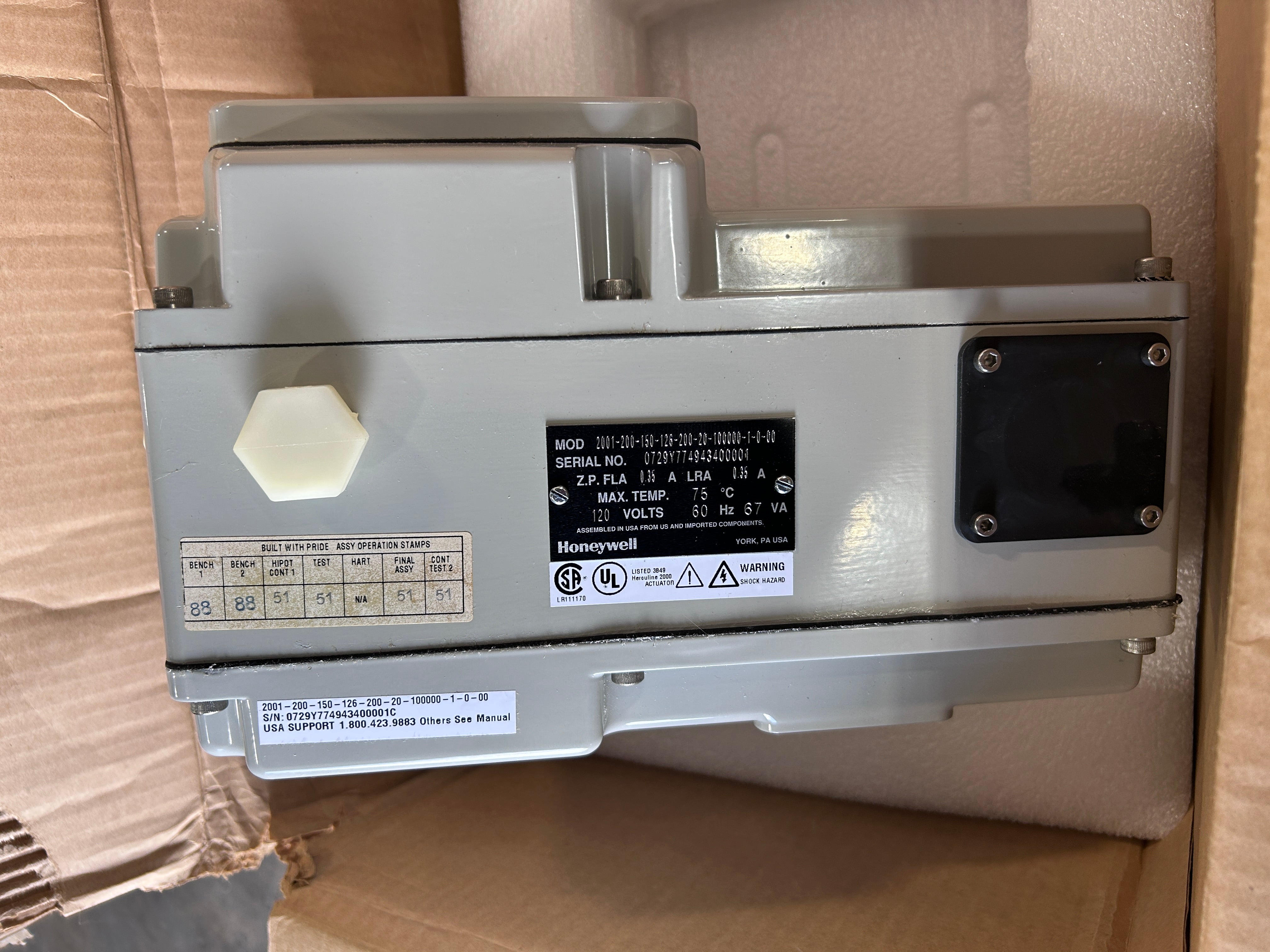 Honeywell 2001-200-150-126-200-20-100000-1-0-00 Modbus RTU