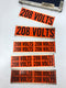 Brady 6GX11 "208 Volts" Voltage Sticker Decal Labels - Lot of 100 Stickers