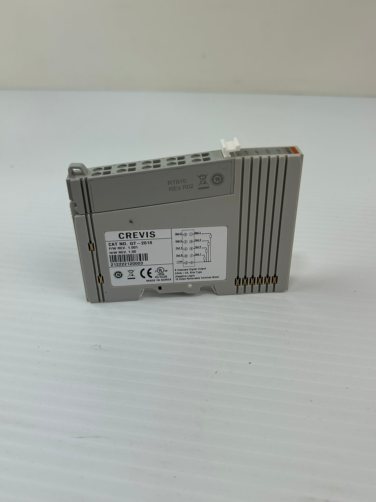 CREVIS GT-2618 FnIO-G 8 Channels Digital Output Module 24VDC 2A Sink Type Rev 1