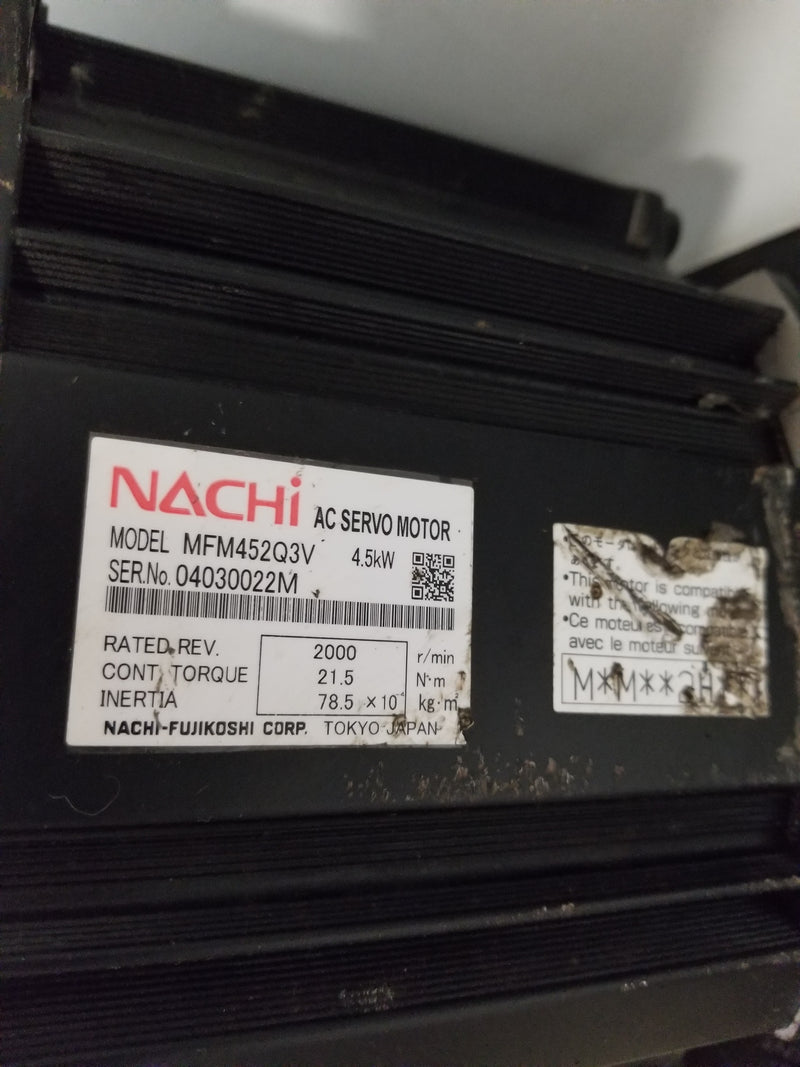 Nachi MFM452Q3V 4.5kW AC Servo Motor