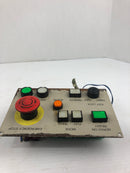 Idec ZY1C-SS Control Panel Circuit Board with Idec Push Buttons PCB4848B