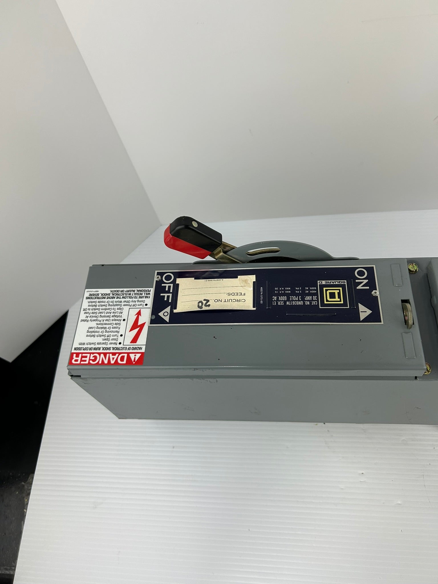 Square D QMB361TW Panel Board QMB Branch Switch 30 Amps 3 Pole 600VAC Series E1