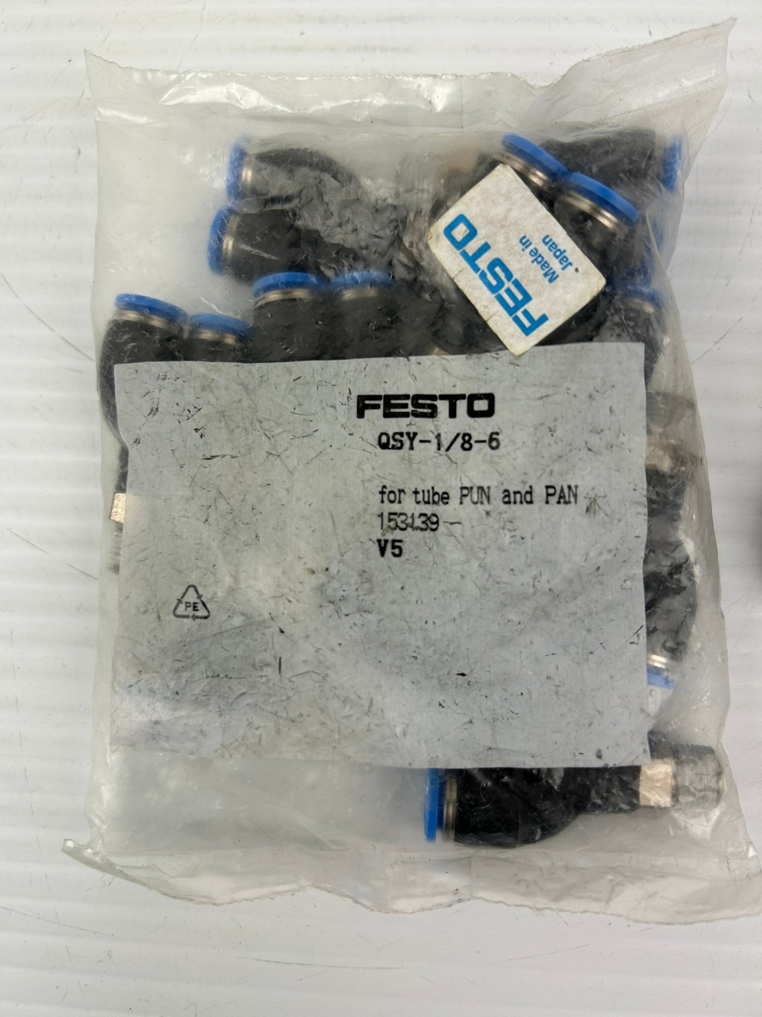 Festo QSY-1/8-6 Push In Connector 153139 - Lot of 11