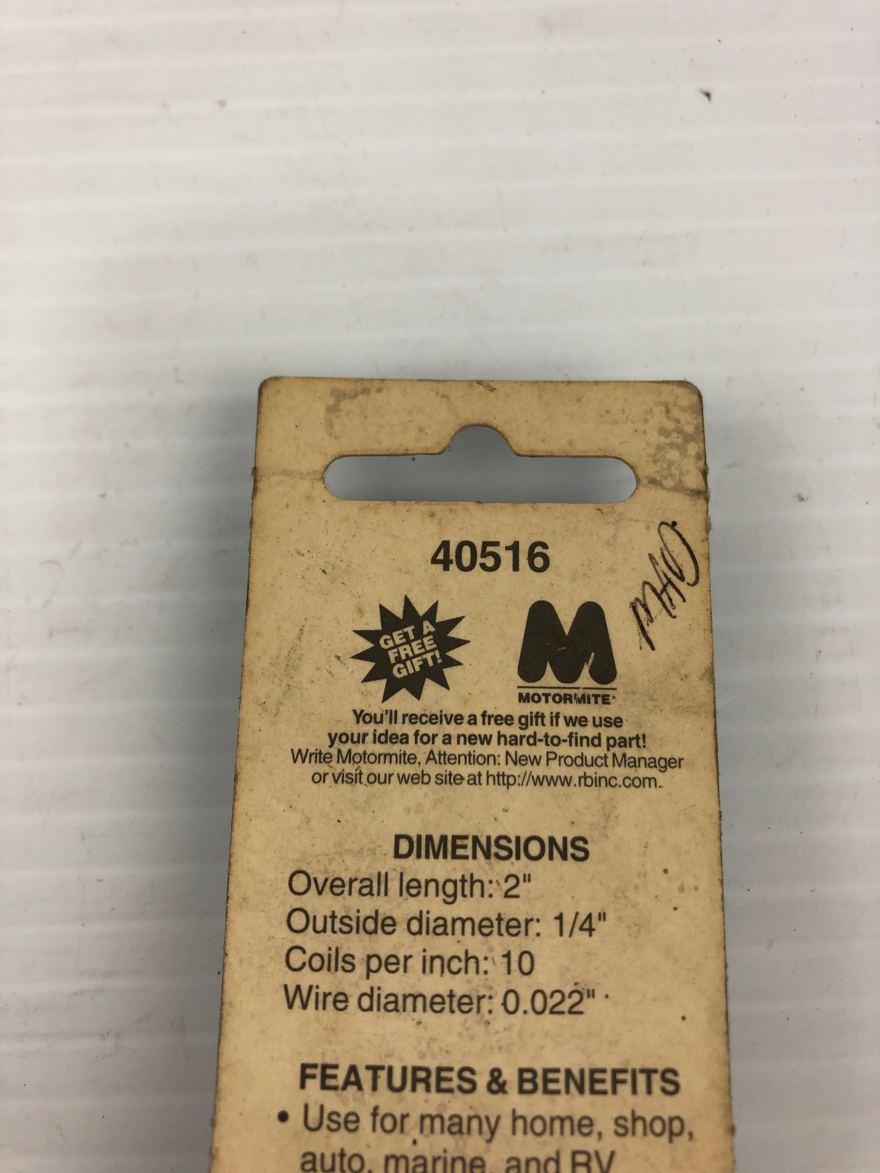 Spring-Tite 40516 Compression Spring - Box of 2