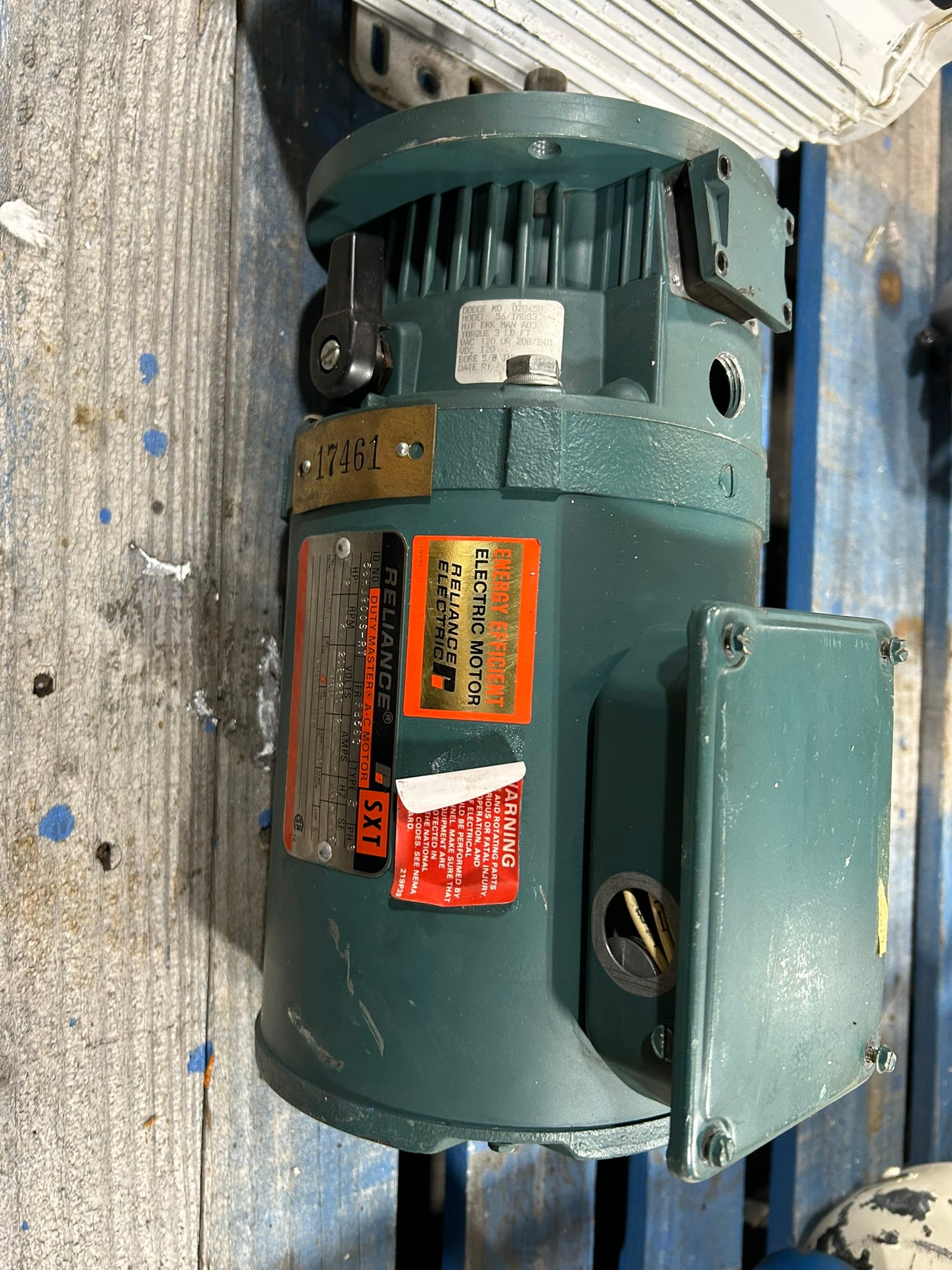 Reliance P56H3900S-RT Duty Master A-C Motor PH 3 HP 1/2 RPM 1725