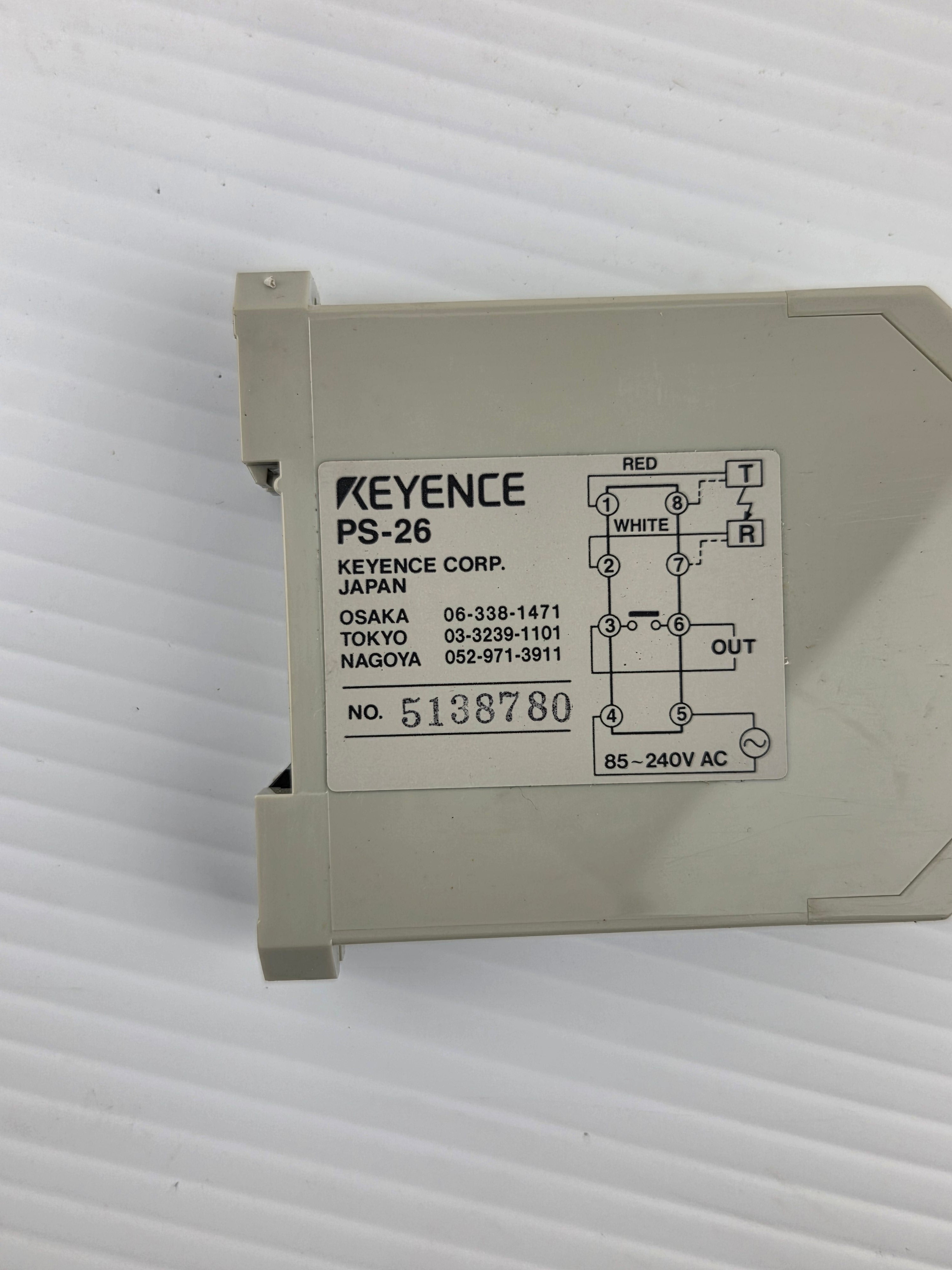 Keyence PS-26 Photoelectric Sensor Amplifier 85-240VAC DIN Rail Switch PS26