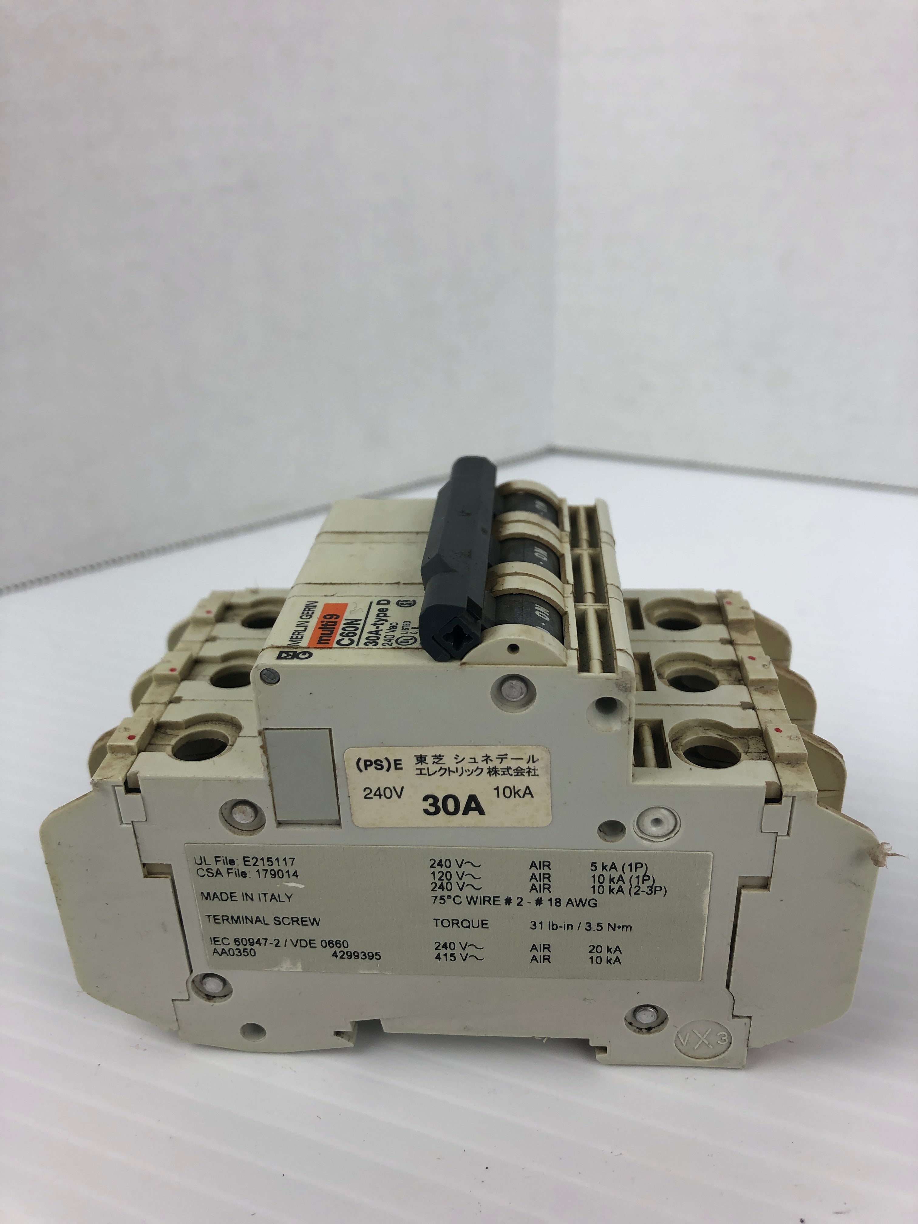Merlin Gerin C60N Circuit Breaker Multi 9 Type D 30A 3P