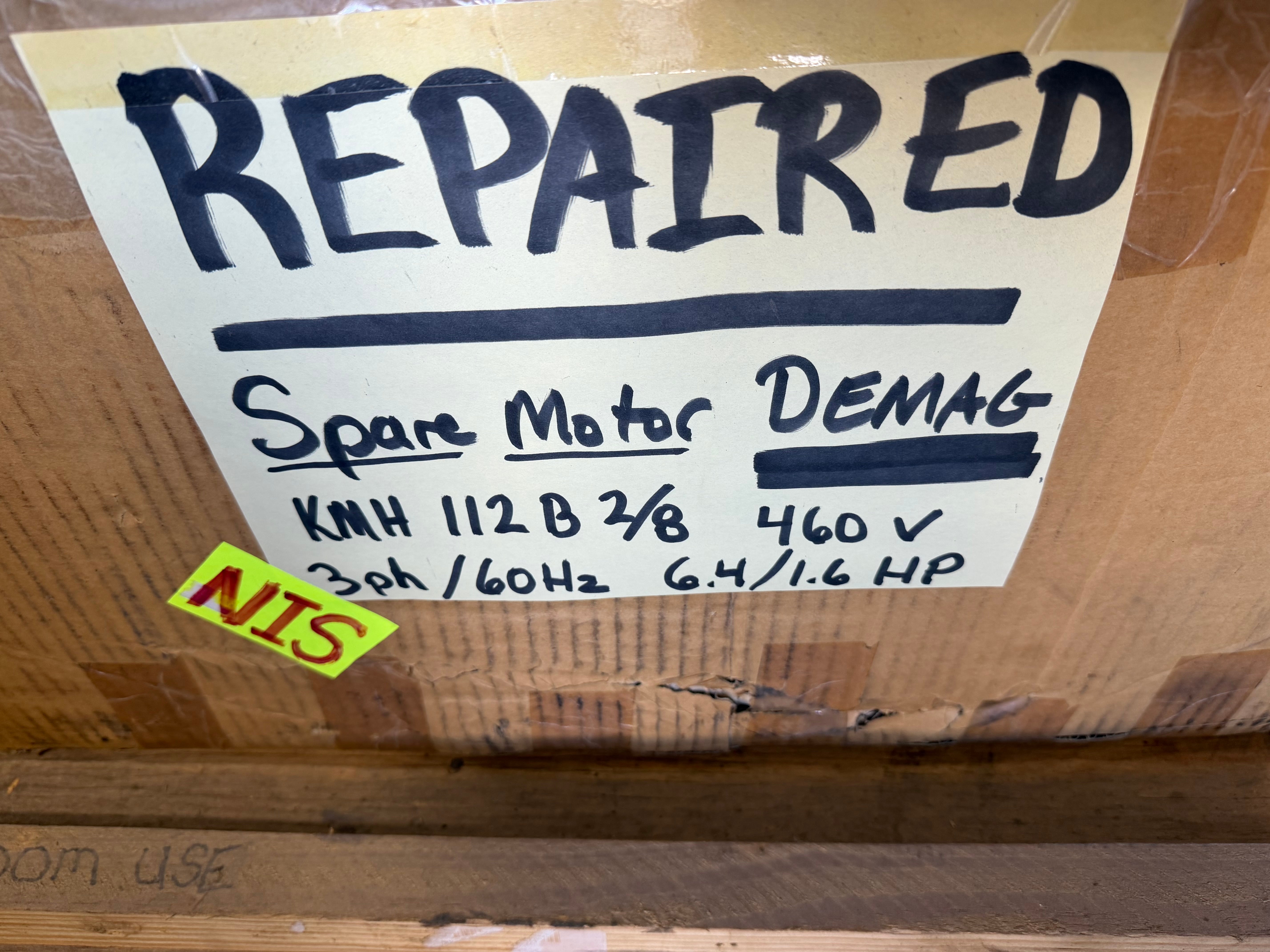 Demag KMH Hoist Motor 1.6HP 400V 3PH 3370/820RPM TEFC Brake Motor