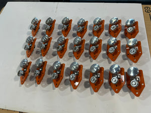 Heavy Duty Industrial Conveyor Guide Roller Assembly - Lot of 21