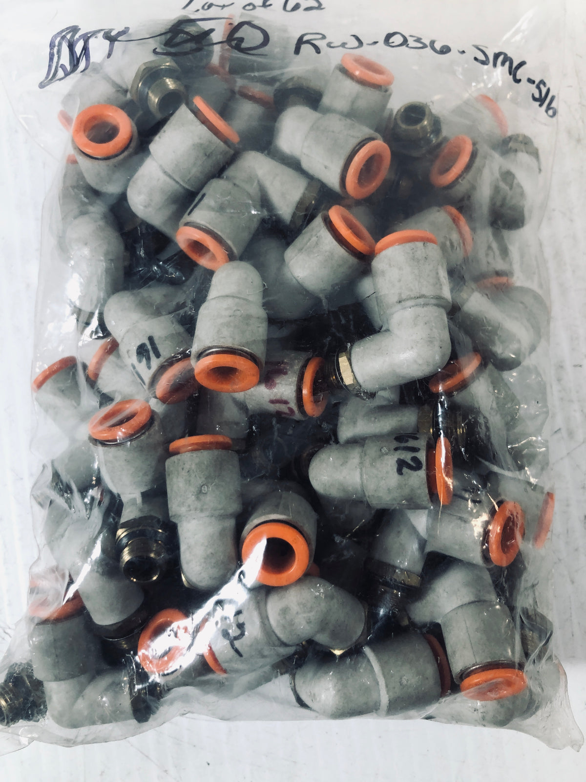 SMC Elbow 5/16 Connector - Lot of 62