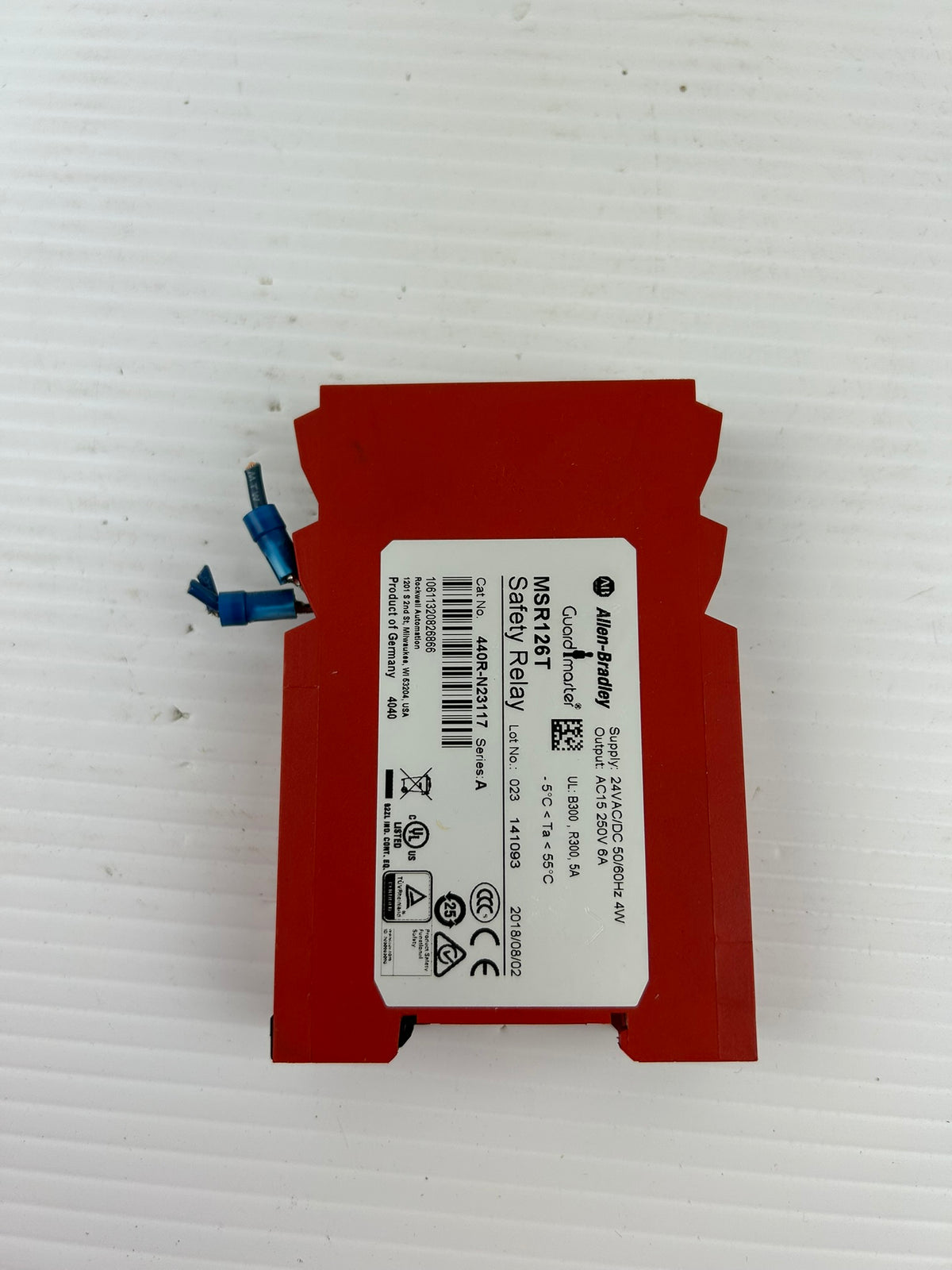 Allen-Bradley Guardmaster MSR126T 440R-N23117 Safety Relay Series A - Lot of 2