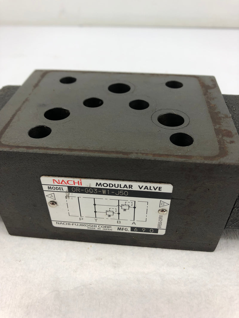 Nachi-FujiKoshi Corp OR-G03-W1-J50 Modular Valve