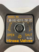 Hirose Valves W-HG-4211-32-23 Flow Control Shut off Valve