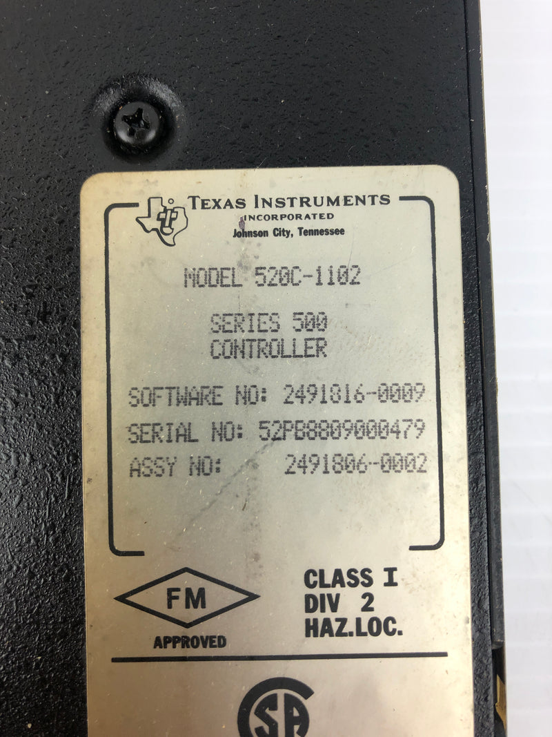 Texas Instruments 520C-1102 Controller Module Ser. 500 Class. I