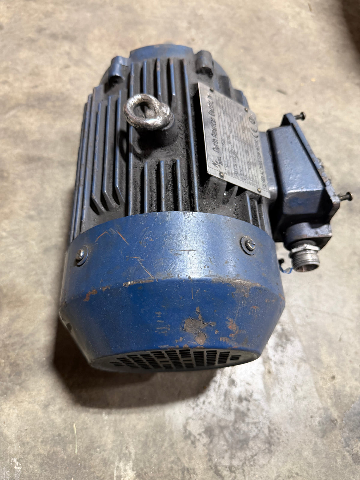 North American Electric H1802 Motor 2 HP 230-460V 1425/1751 RPM 3 Phase 50/60Hz