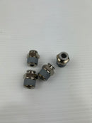 Festo QS-1/2-3/8-U Push in Tube Fitting - for Tube Pun and Pan 153613 - Lot of 4