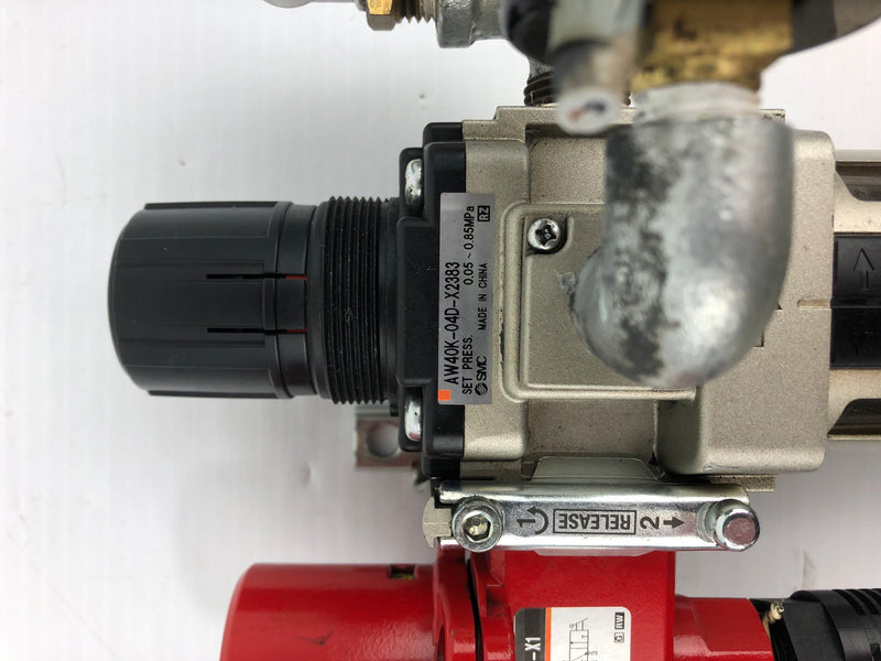 SMC AW40K-04D-X2383 Regulator with VHS40-04-X1 Valve