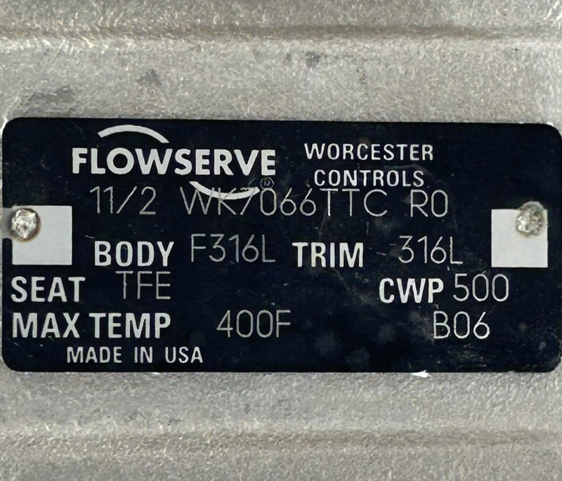 Worcester Controls Flowserve 2039SNR6 Pneumatic Actuator MK510 11/2 WK7066TTC R0