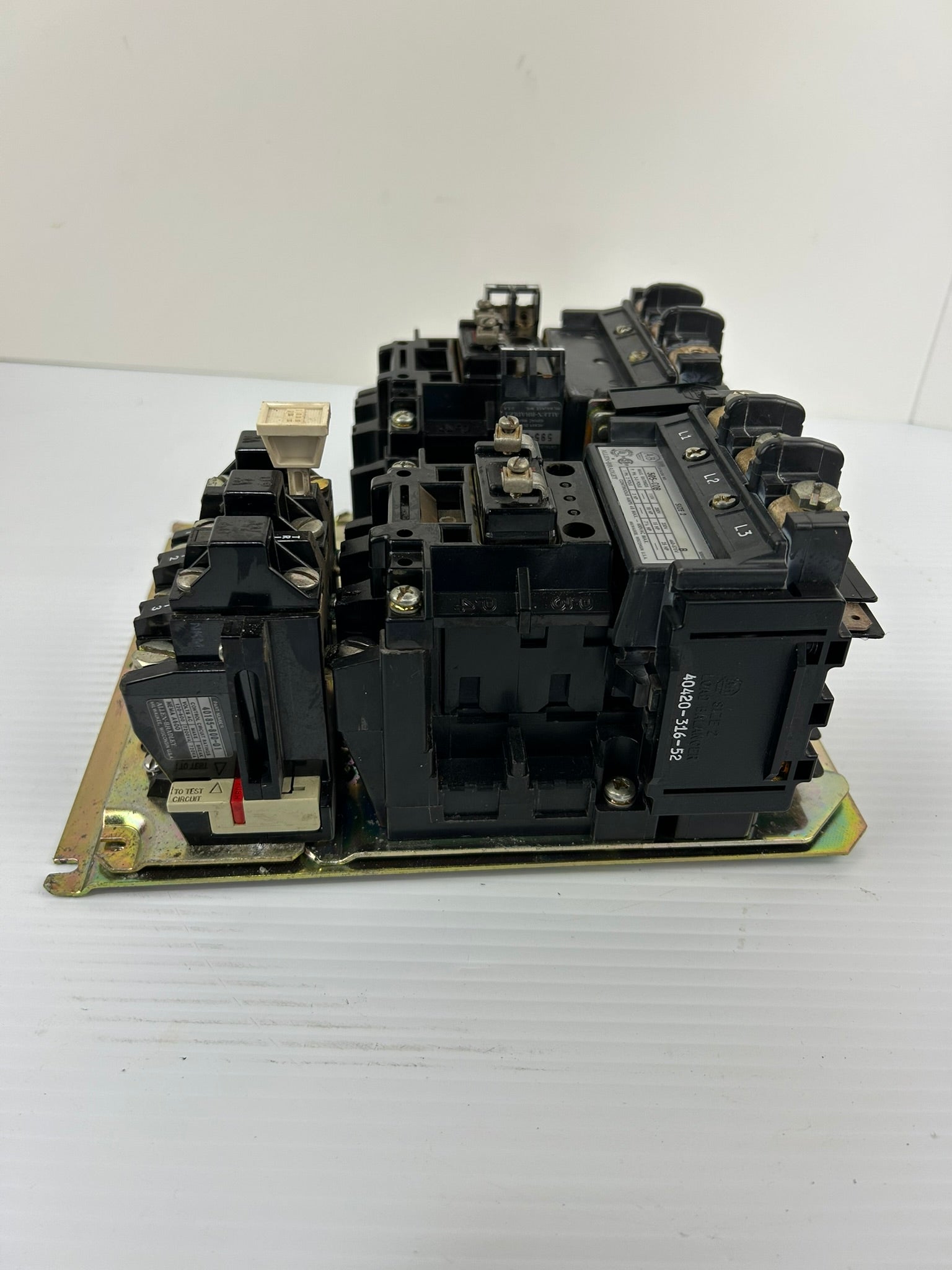 Allen Bradley 505-C0B Reverse Starter Assembly Series B Size 2 with 595-A