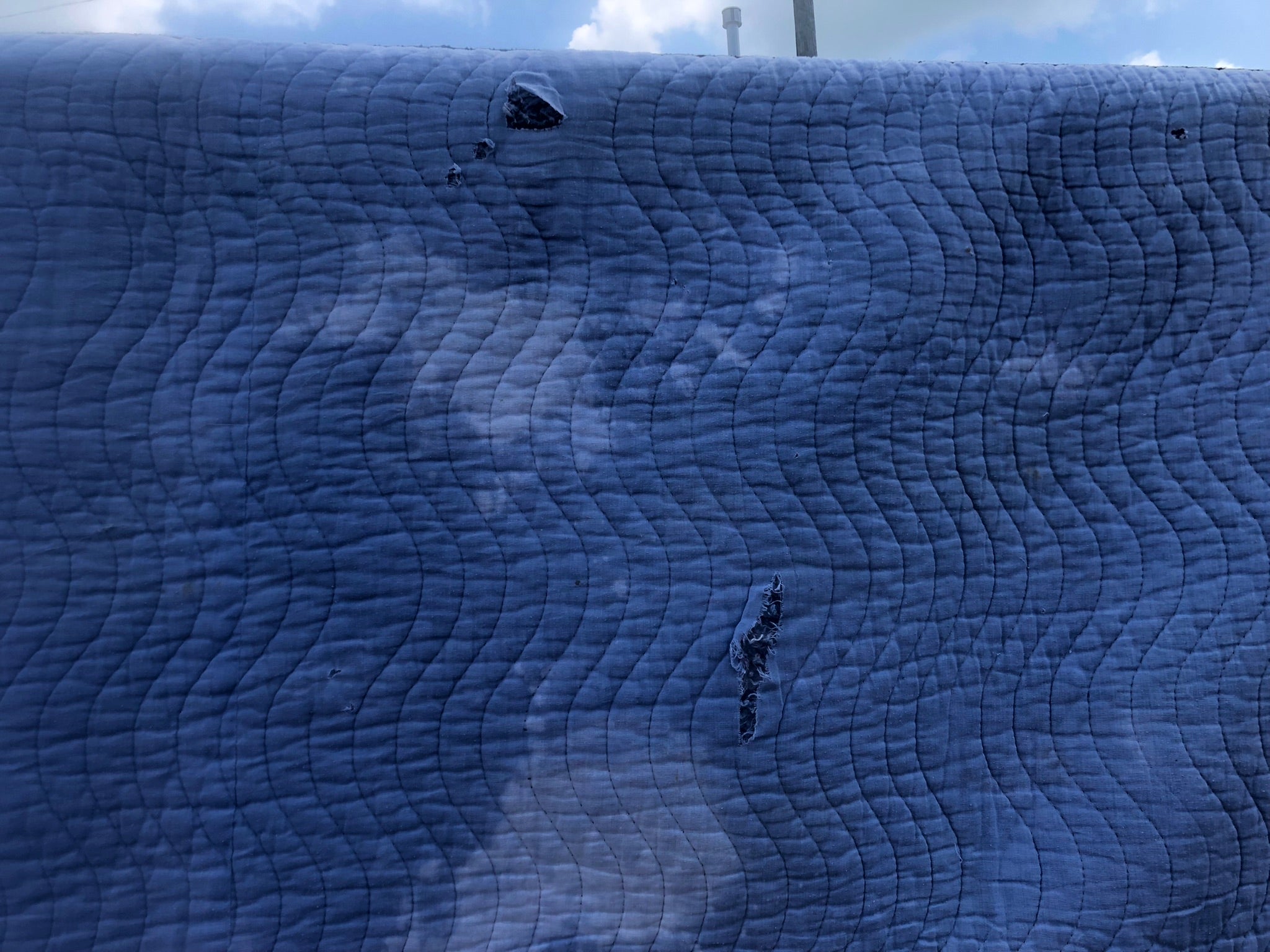 Moving Blanket ~69" x 76" Baby Blue Heavy Duty Shipping Packing Furniture