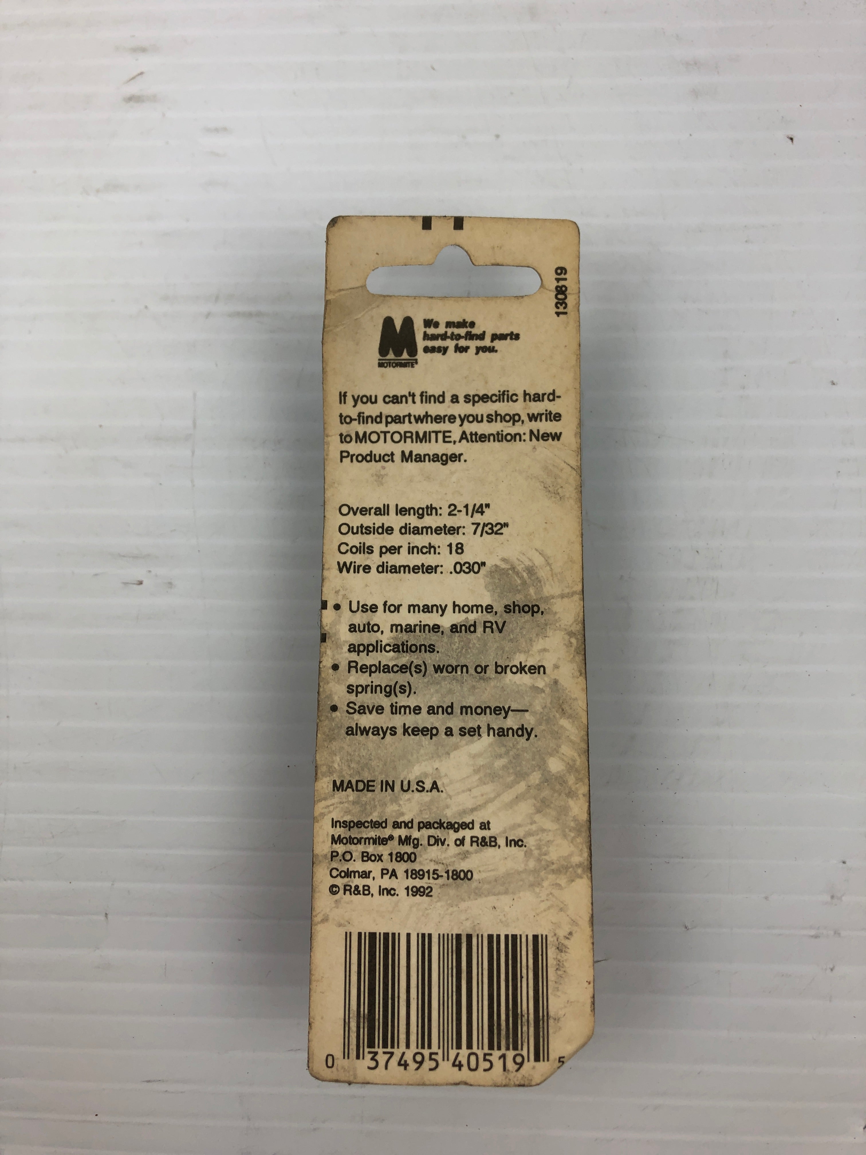 Spring-Tite 40519 Compression Spring - Box of 2