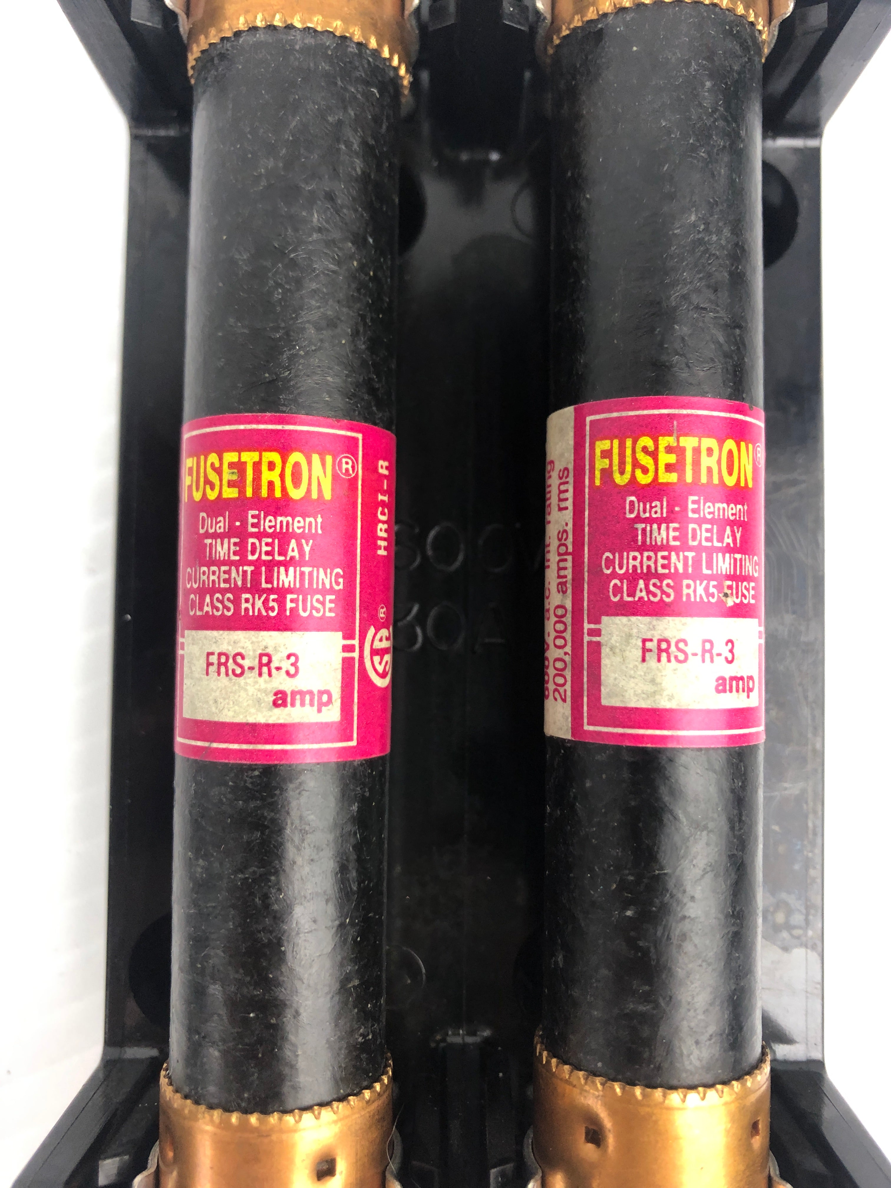 Marathon 4100031 Fuse Holder with Fusetron FRS-R-3 Fuses 600V 3A