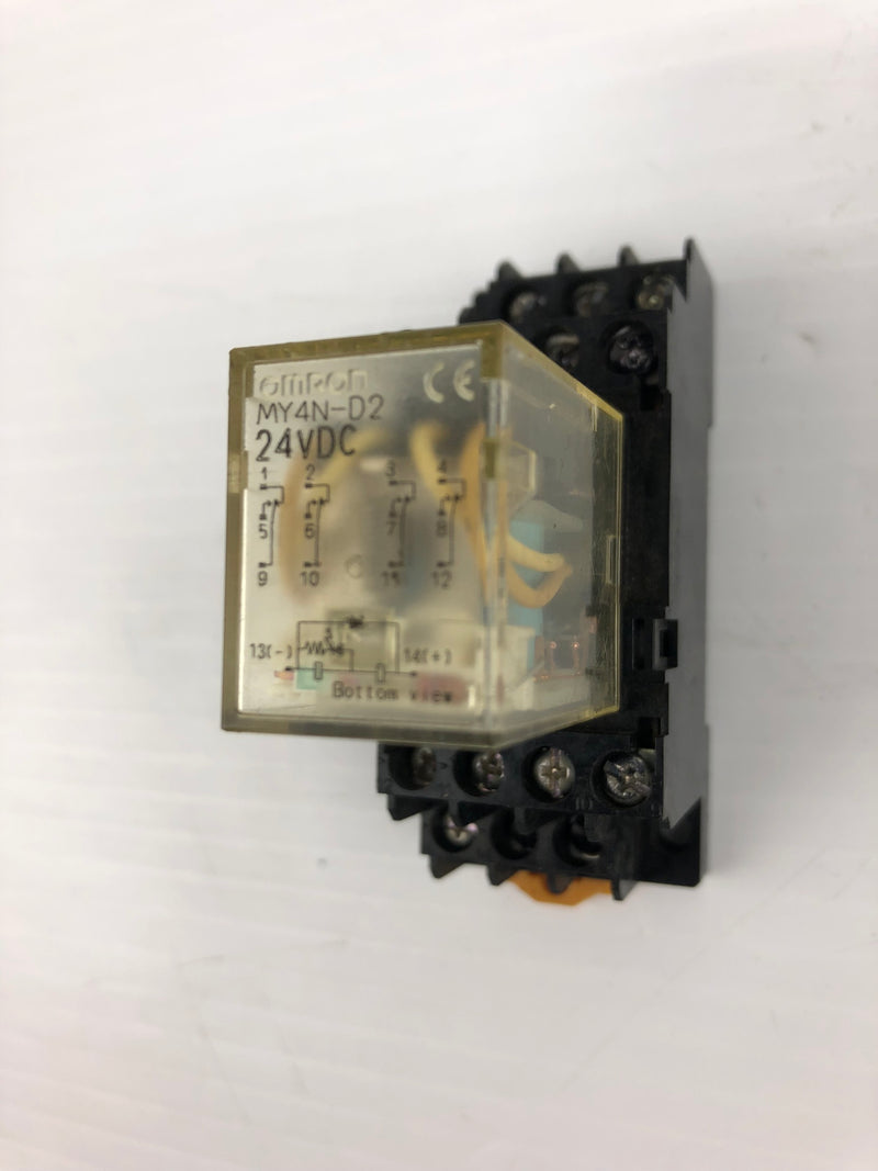 OMRON MY4N-D2 Relay with Base 05Z6C