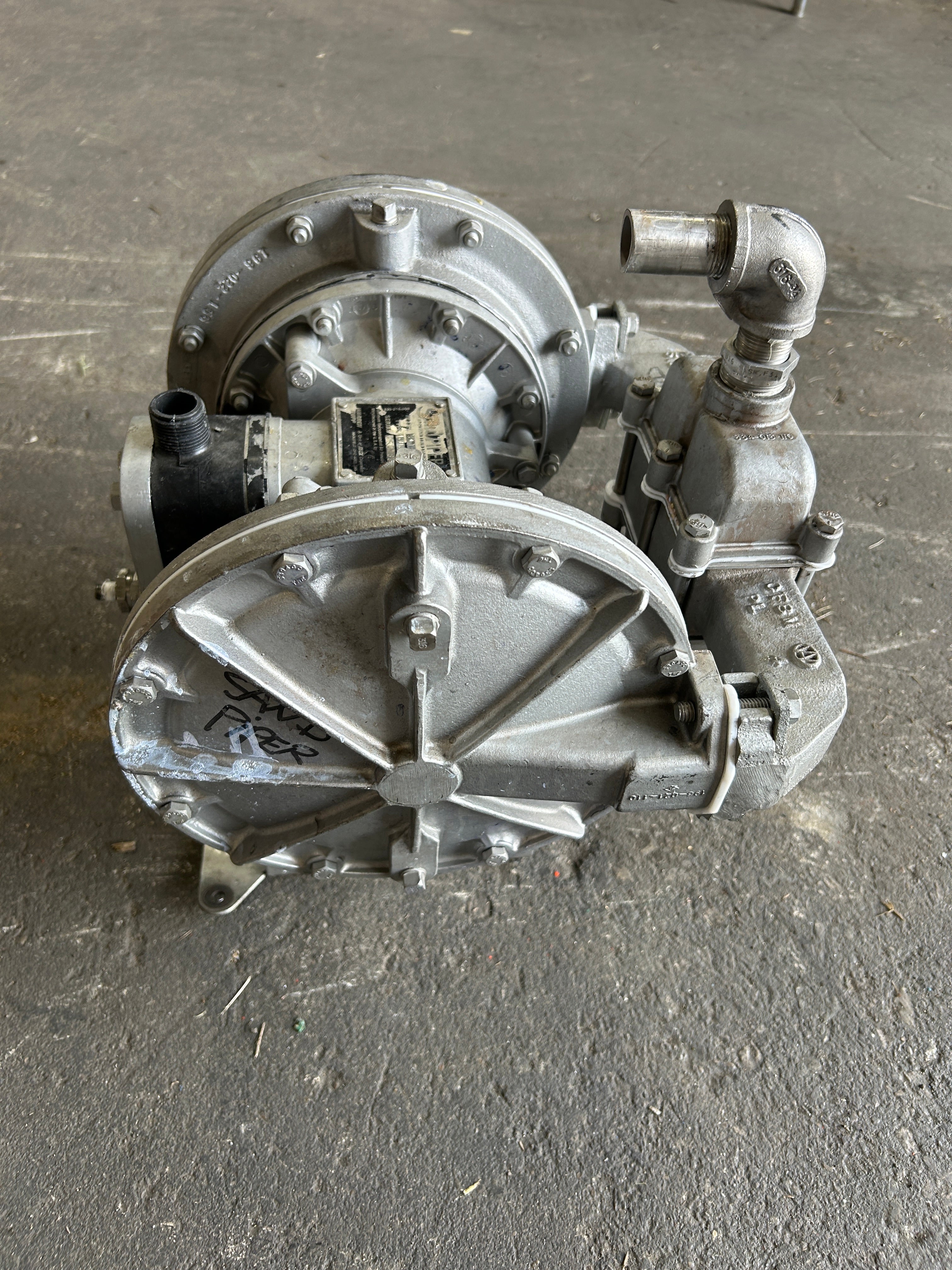 Warren Rupp Sandpiper ST1-A Air Powered Double Diaphragm Pump DVG-4-SS 100PSI