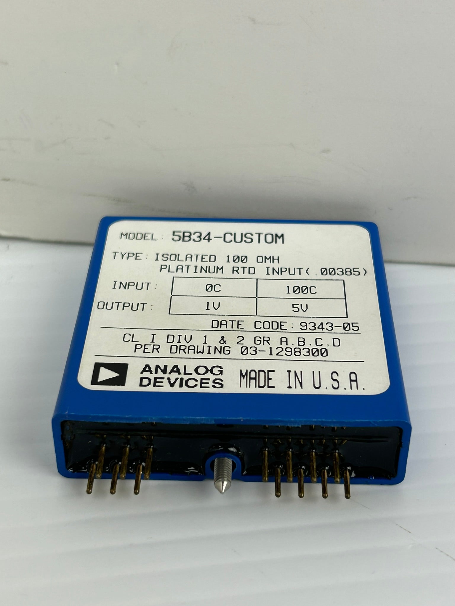 Analog Devices 5B34-CUSTOM Isolated RTD Input Module 100Ω 5V