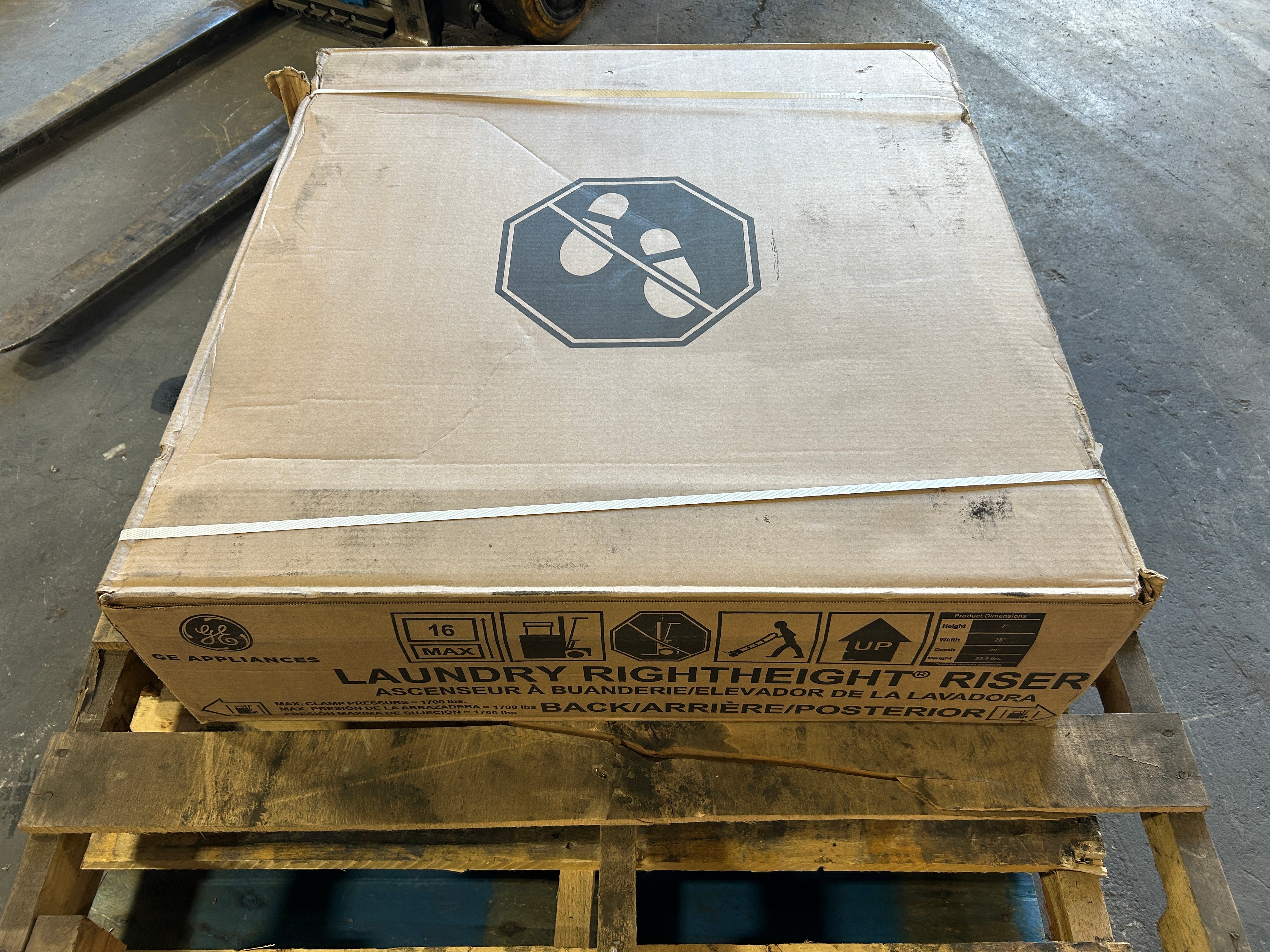 GE Laundry Pedestal 7" Rightheight Riser GFR0728PNRS Sapphire Blue 29 x 28"