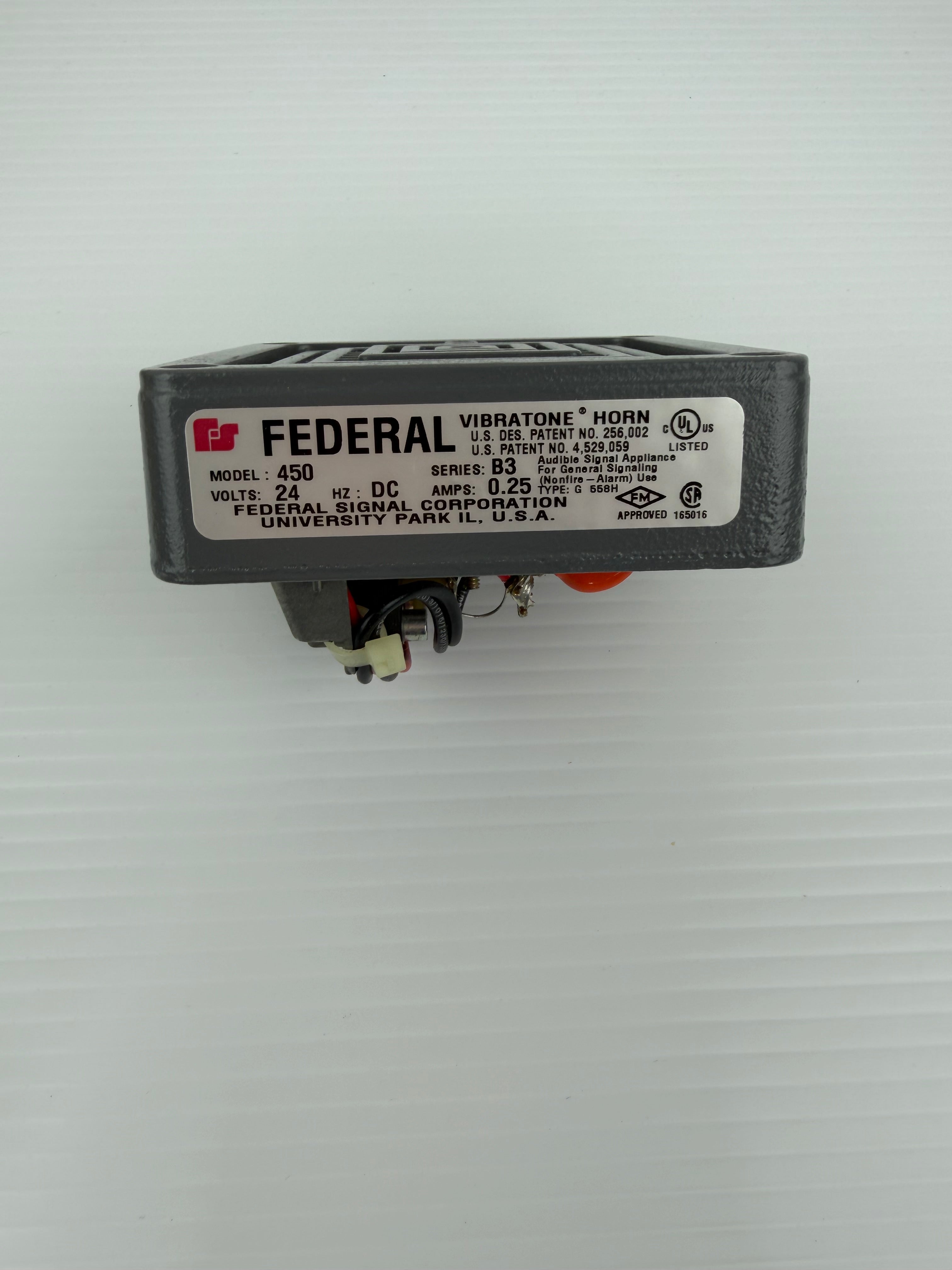 Federal Vibratone Horn 450-024-31 24 Volt 0.25 Amp