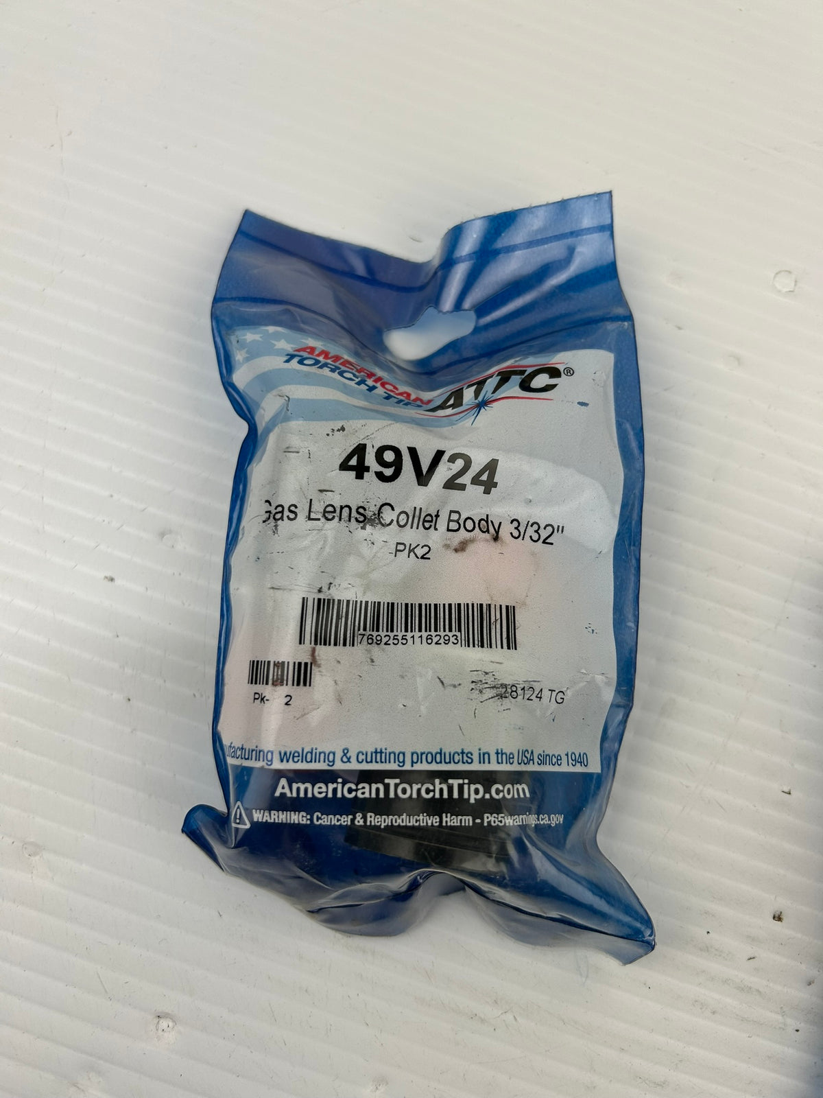 American Torch Tip 49V24 Gas Lens Collet Body 3/32 TIG Welding 2 Pack - Lot of 2