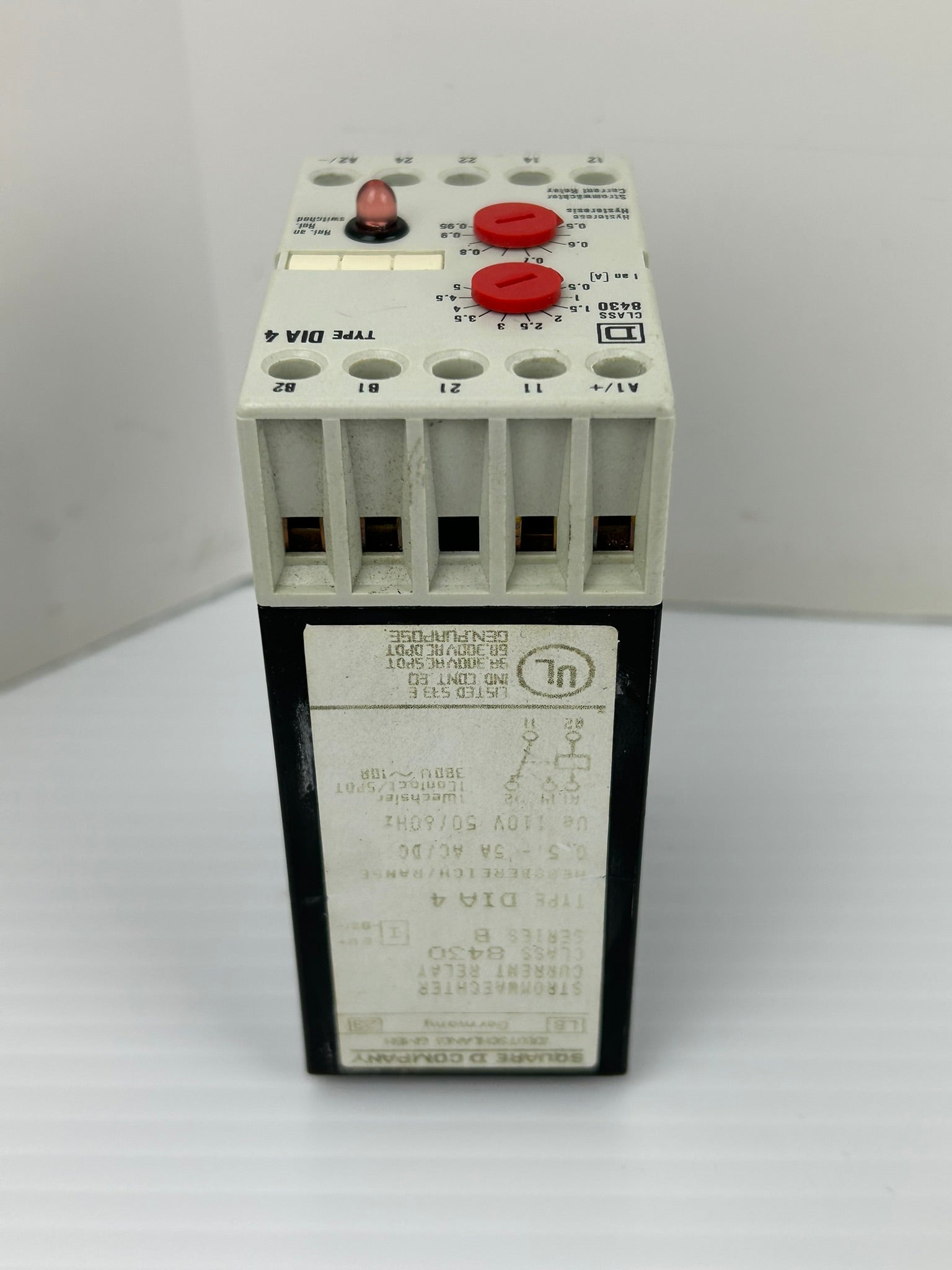 Square D DIA 4 Current Relay Series B Class 8430 110V 0,5-5A 50/60Hz
