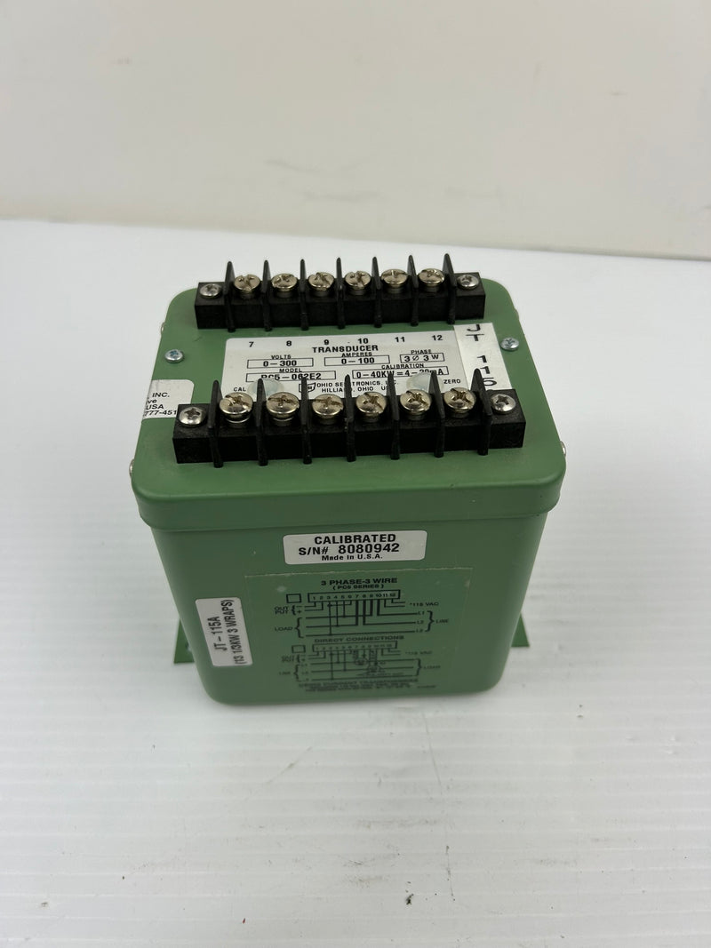 Ohio Semitronics PC5-062E2 Transducer 0-300 Volts 0-100 Amperes 3 Phase