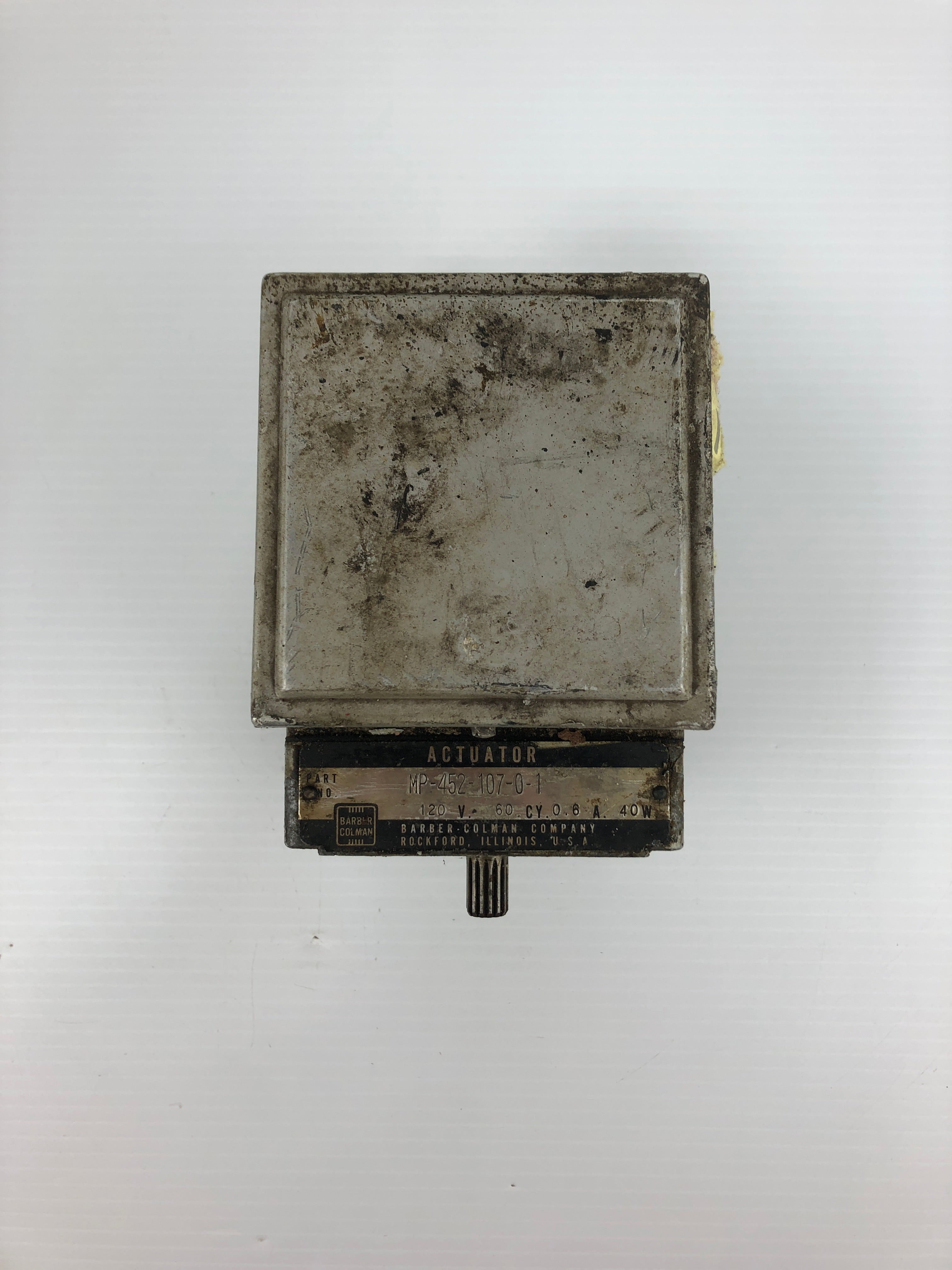 Barber Colman Actuator MP-452-107 120V 60 Cycle 0.6A 40W MP-452-107-0-1