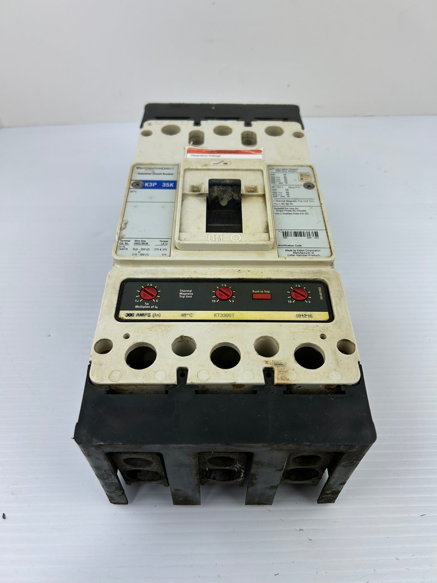 Automation Direct K3P 35K 3 Pole Circuit Breaker CU/AL TA401K
