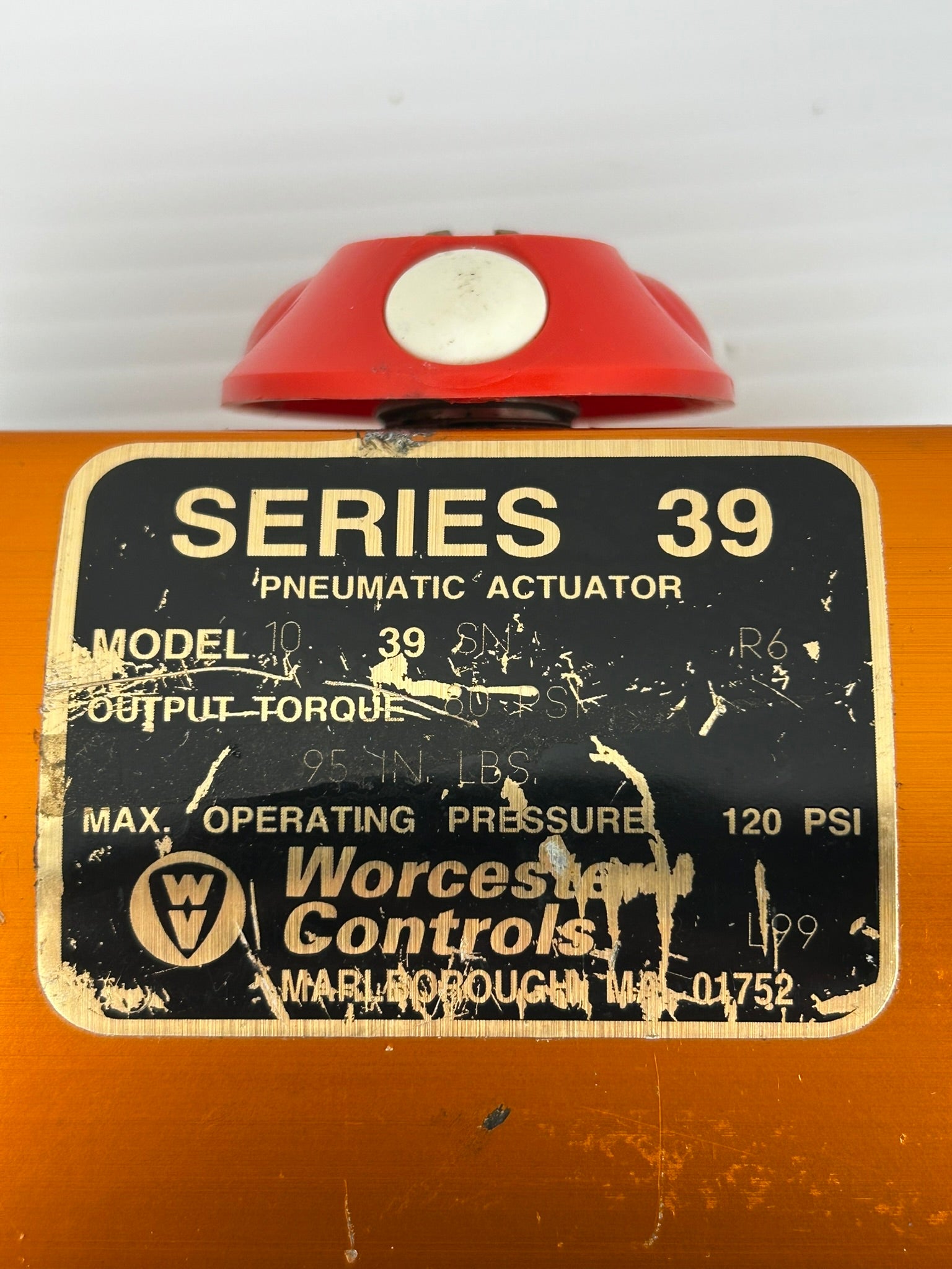 Worcester Controls 1039SNR6 Pneumatic Actuator Series 39 120PSI