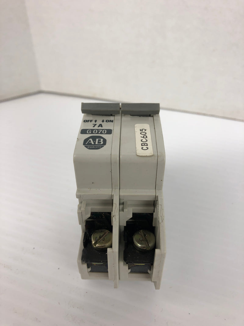 Allen Bradley G070 Circuit Breaker 1492-CB2 Ser. A 7A 2P