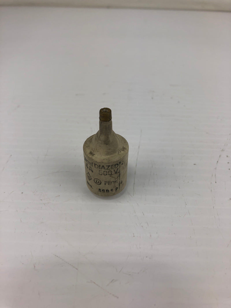 Siemens Original Diazed 5SB12 Ceramic Bottle Fuse 4A 500V