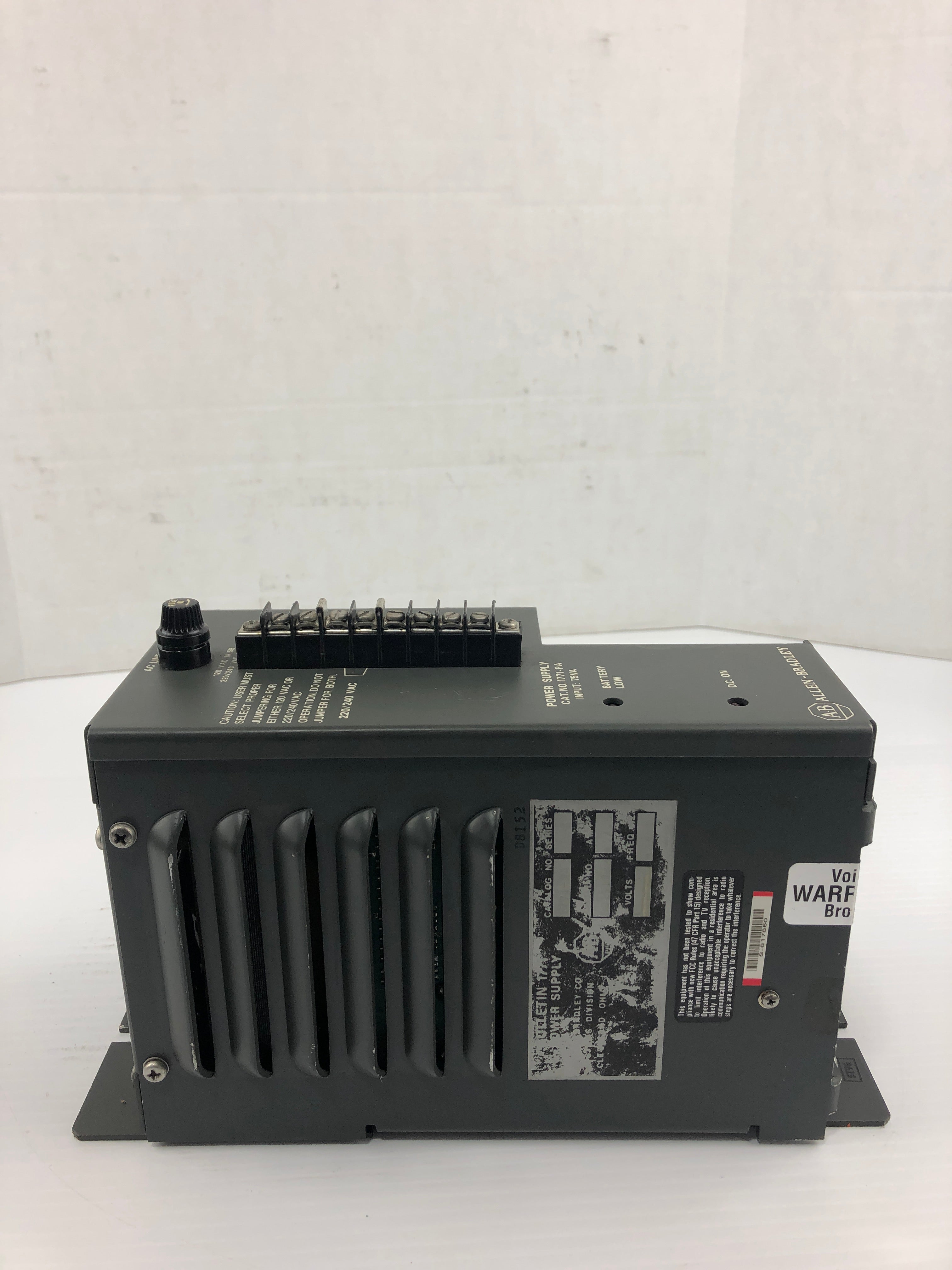Allen-Bradley 1771-PA Power Supply 220/240VAC 1A