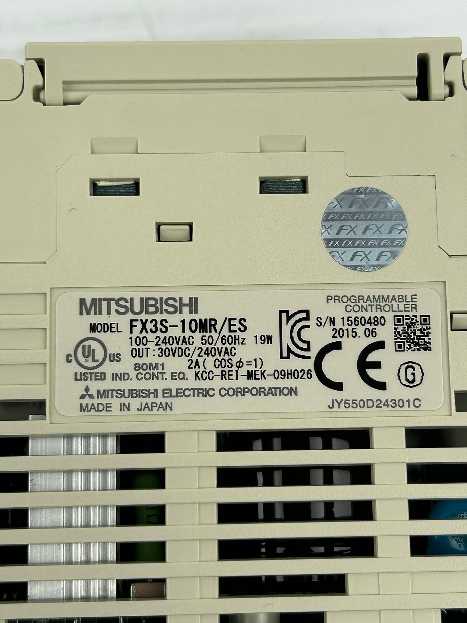Mitsubishi FX3S-10MR/ES Melsec Programmable Controller 100-240VAC 50/60Hz 19W