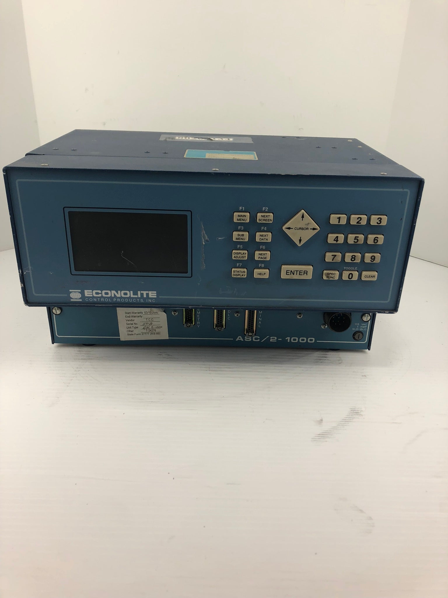 *** Econolite Control Products ASC/2-1000 Traffic Controller